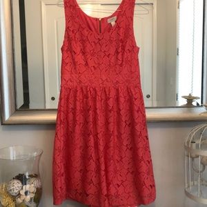 Loft coral dress size 6